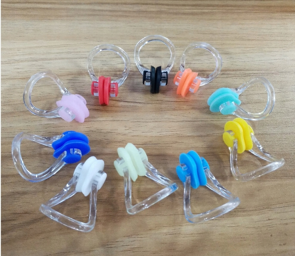 PLUG NOSE CLIP FOR SWIMMING POOL UNISEX 10 COLORS 20 PIECES Model Klips na nos