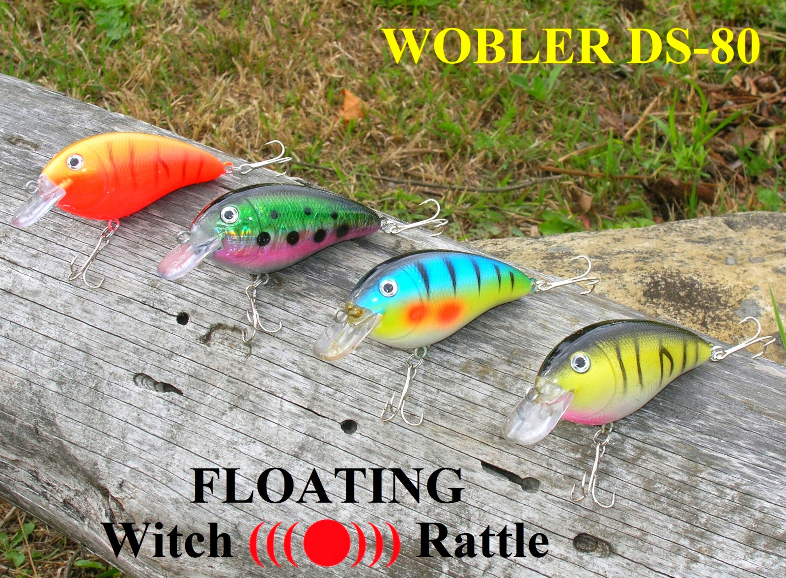 PLUS UV WOBBLER - BOB 7.5cm / 15g / 0.2-1.2m FLOATING CRANKBAIT WITH RATTLE DS80 - YT Manufacturer code DS-80