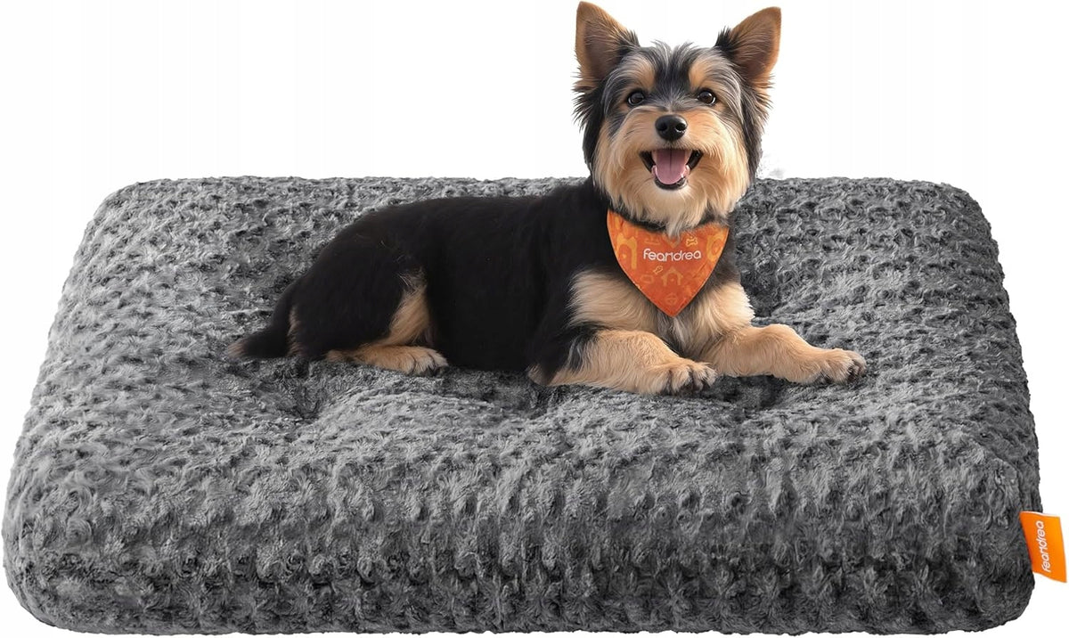 PLUSH BED FABRIC SOFT WATERPROOF FOR ANIMALS GREY 80x50 M