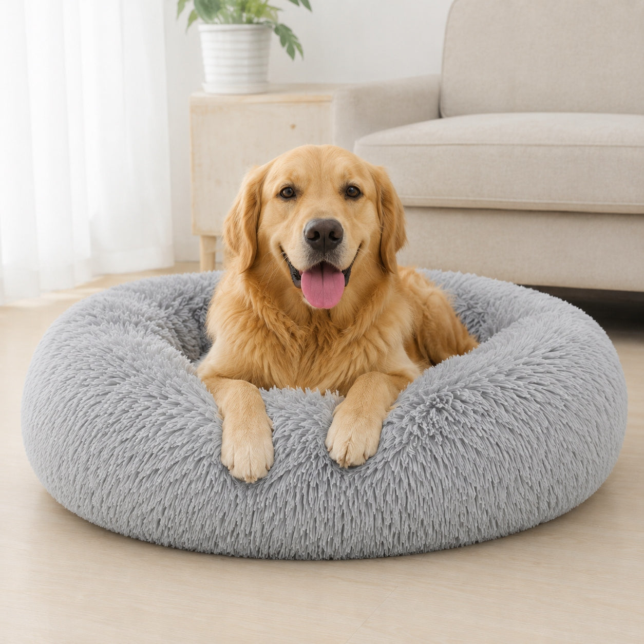 PLUSH BED FOR CAT DOG Bedding Playpen PILLOW round 80cm Brand Magnolia