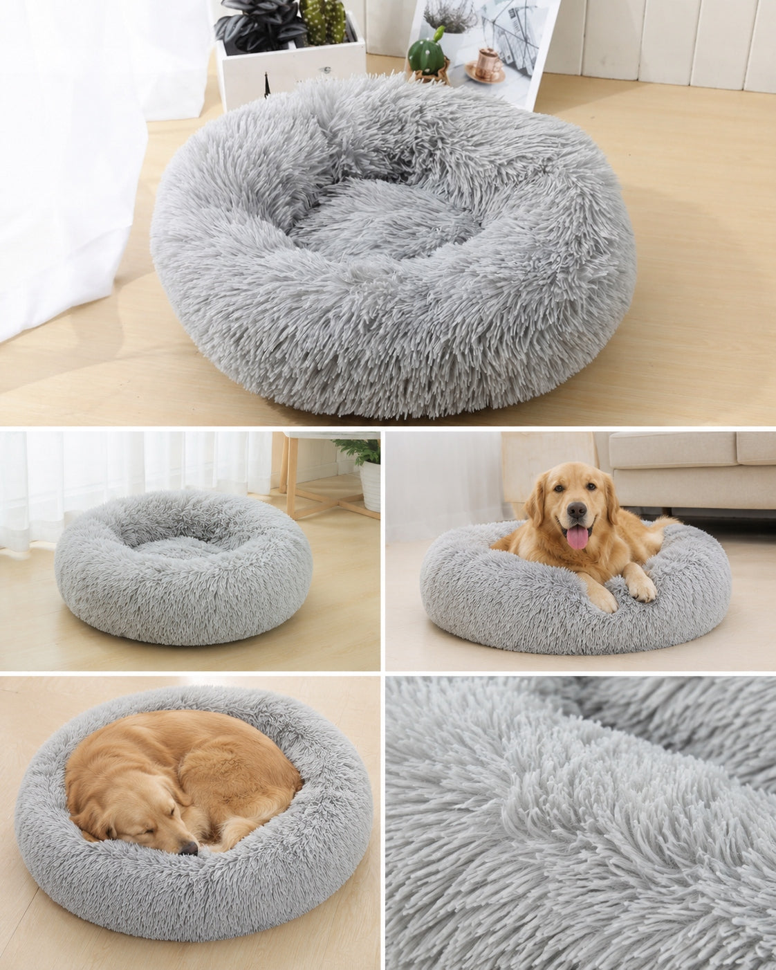 PLUSH BED FOR CAT DOG Bedding Playpen PILLOW round 80cm Product width 80 cm