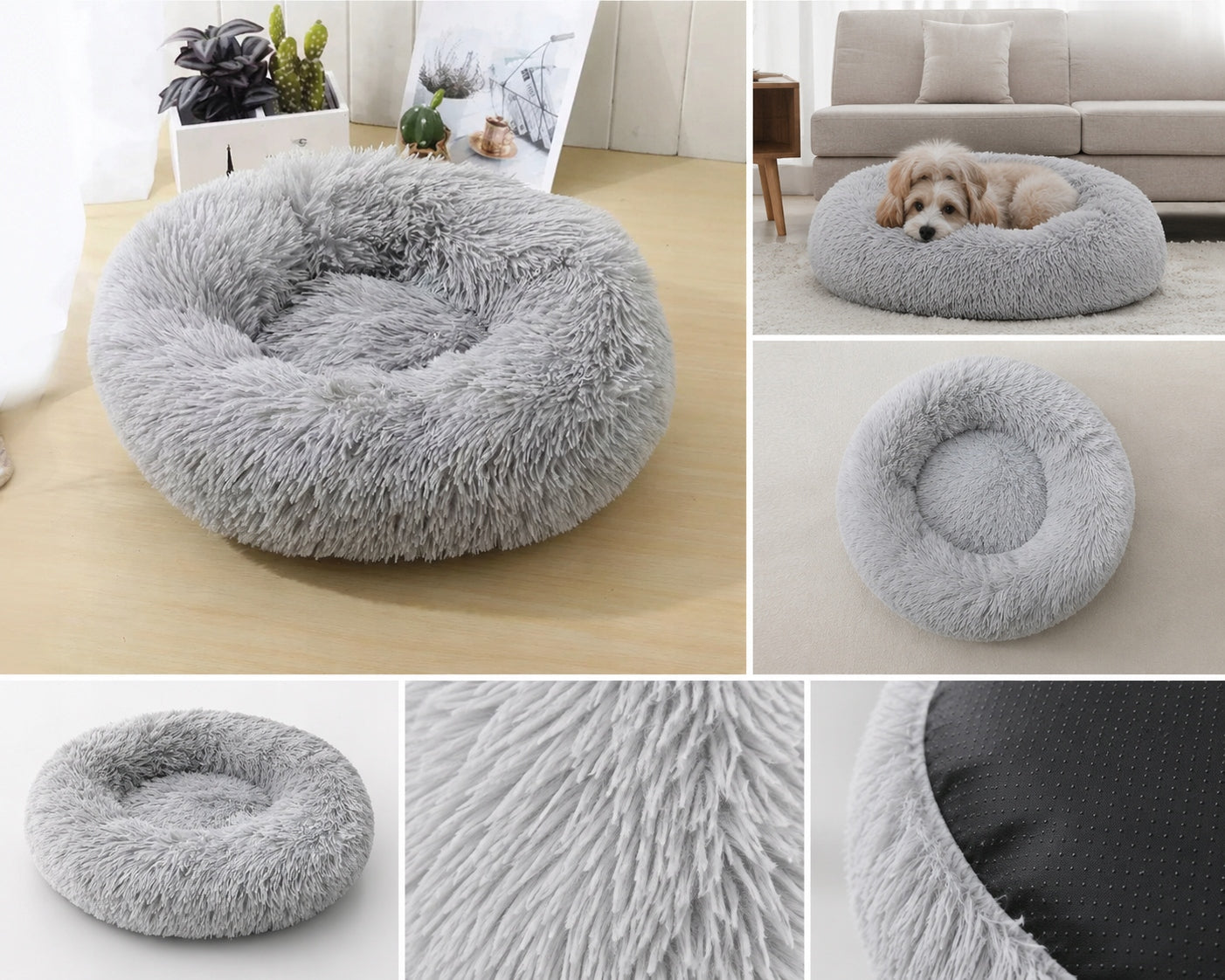PLUSH BED FOR CAT DOG Bedding Playpen PILLOW round 80cm Trade name Legowisko MAGNOLIA
