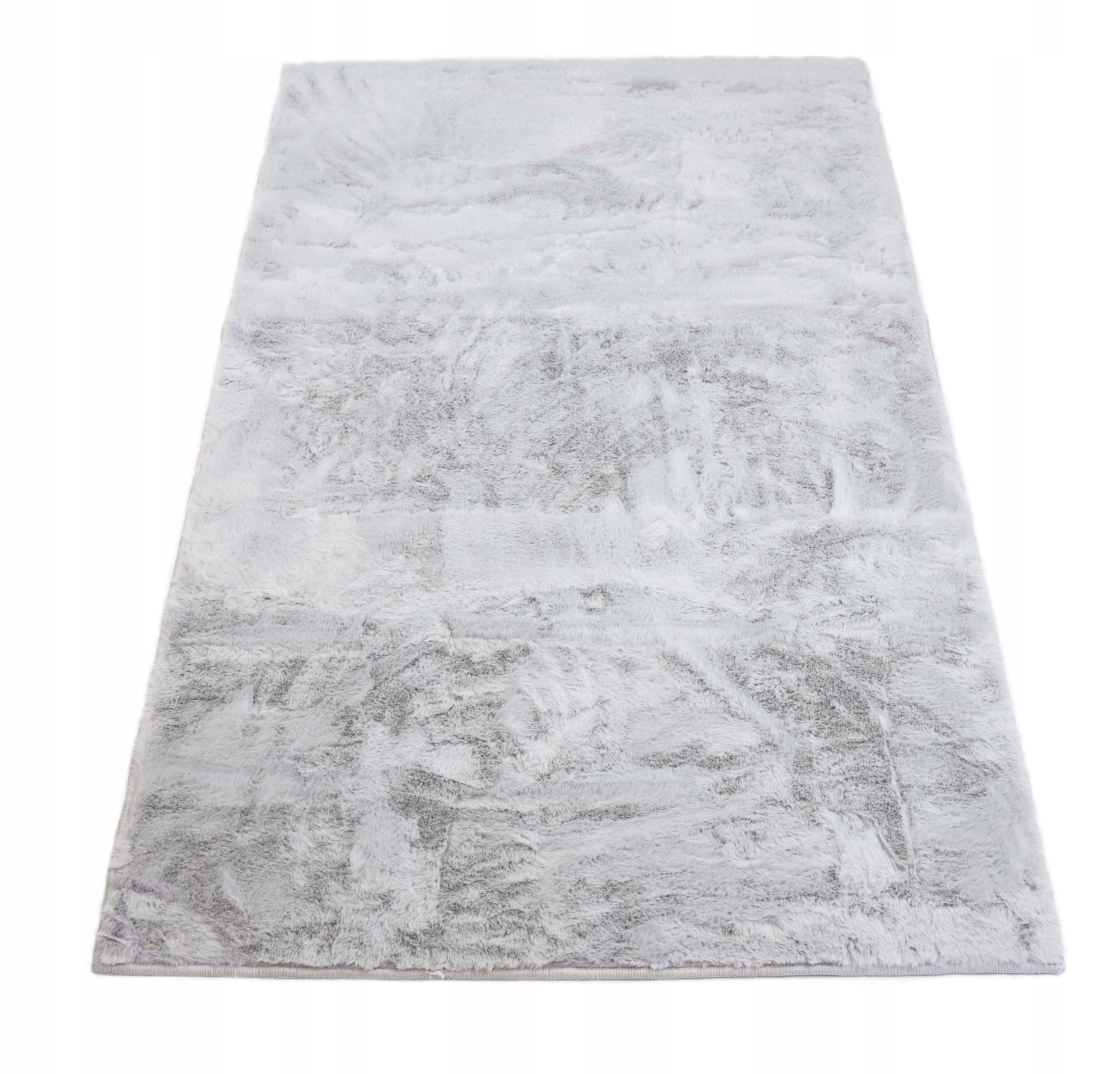 PLUSH CARPET RABBIT FUR SOFT VELVET RABBIT SILVER 140X200 cm Manufacturer code dywan Rabbit Bella New