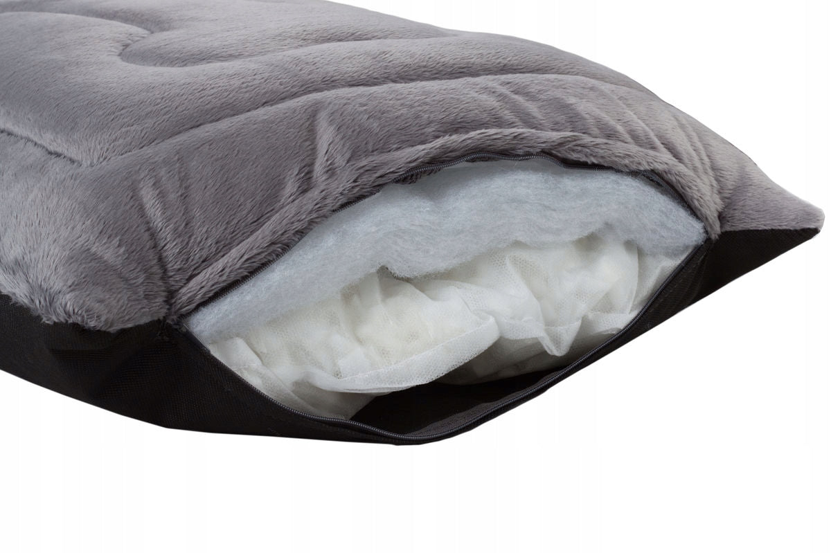 PLUSH dog bed sleeping bed Welsti large 100x70 fluffy warm Color gray