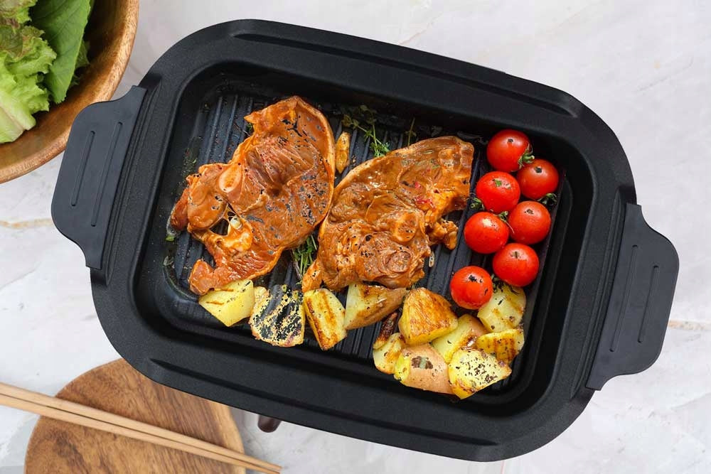 Grillplatte Kuvings Ceramic Plus, schwarz 