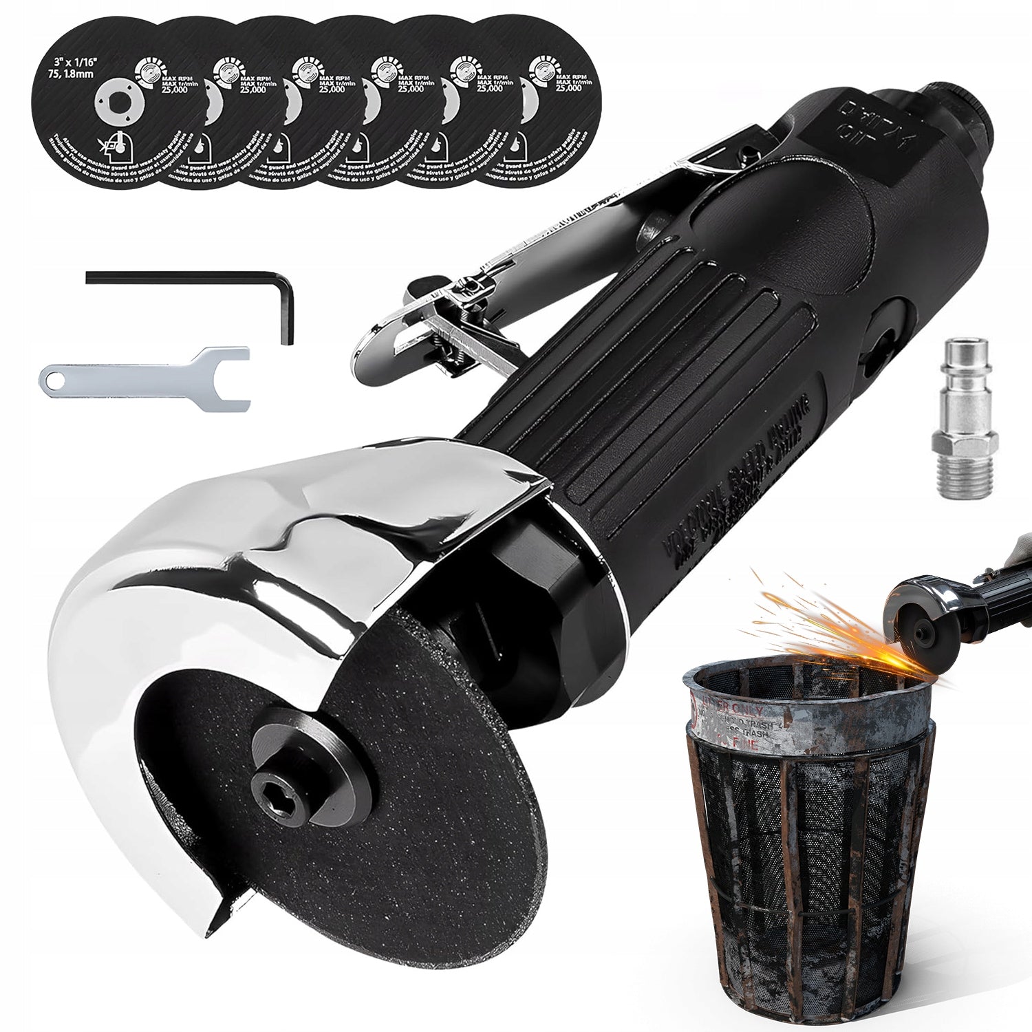 PNEUMATIC CUTTER WITH A SPEED OF 20000 RPM SAFE SWITCH