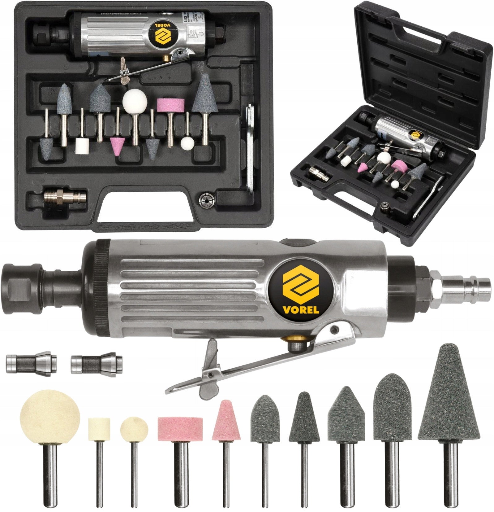 PNEUMATIC GRINDER STRAIGHT SHANK SET