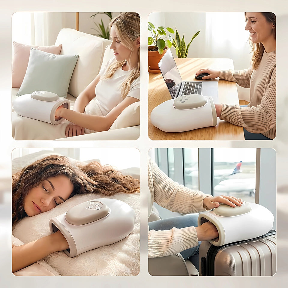 PNEUMATIC HAND MASSAGER MASSAGE GLOVE ACUPRESSURE WHITE Manufacturer code 5359