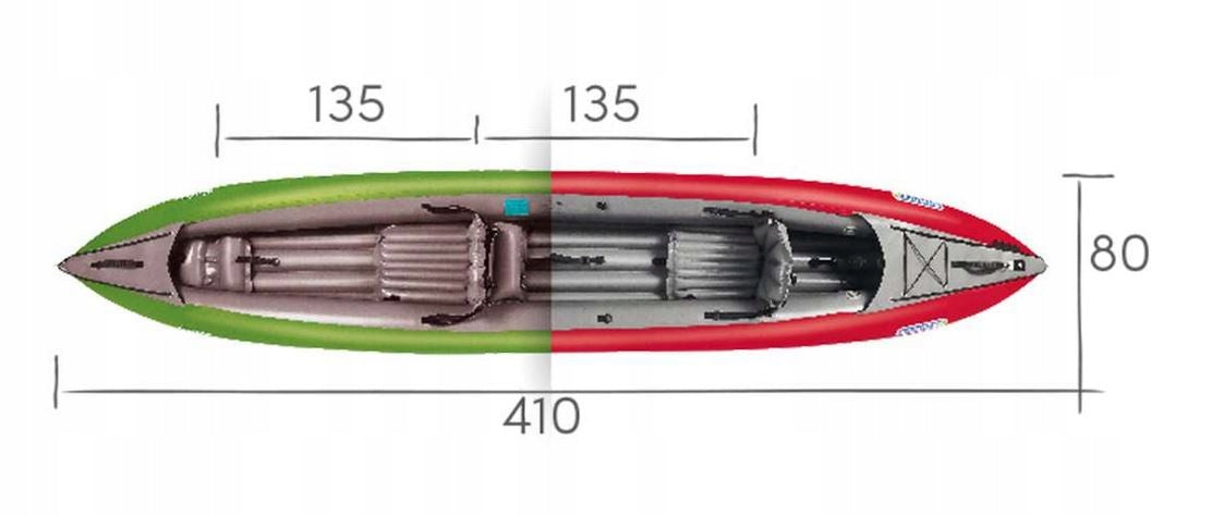 PNEUMATIC KAYAK TWO SOLAR GUMOTEX FOR RAFTING NITRILON Model Solar