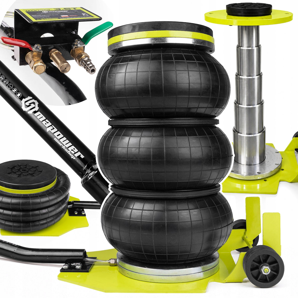 PNEUMATIC LIFT CAR SNOWMAN CUSHION 3.5T + RUBBER MAPOWER