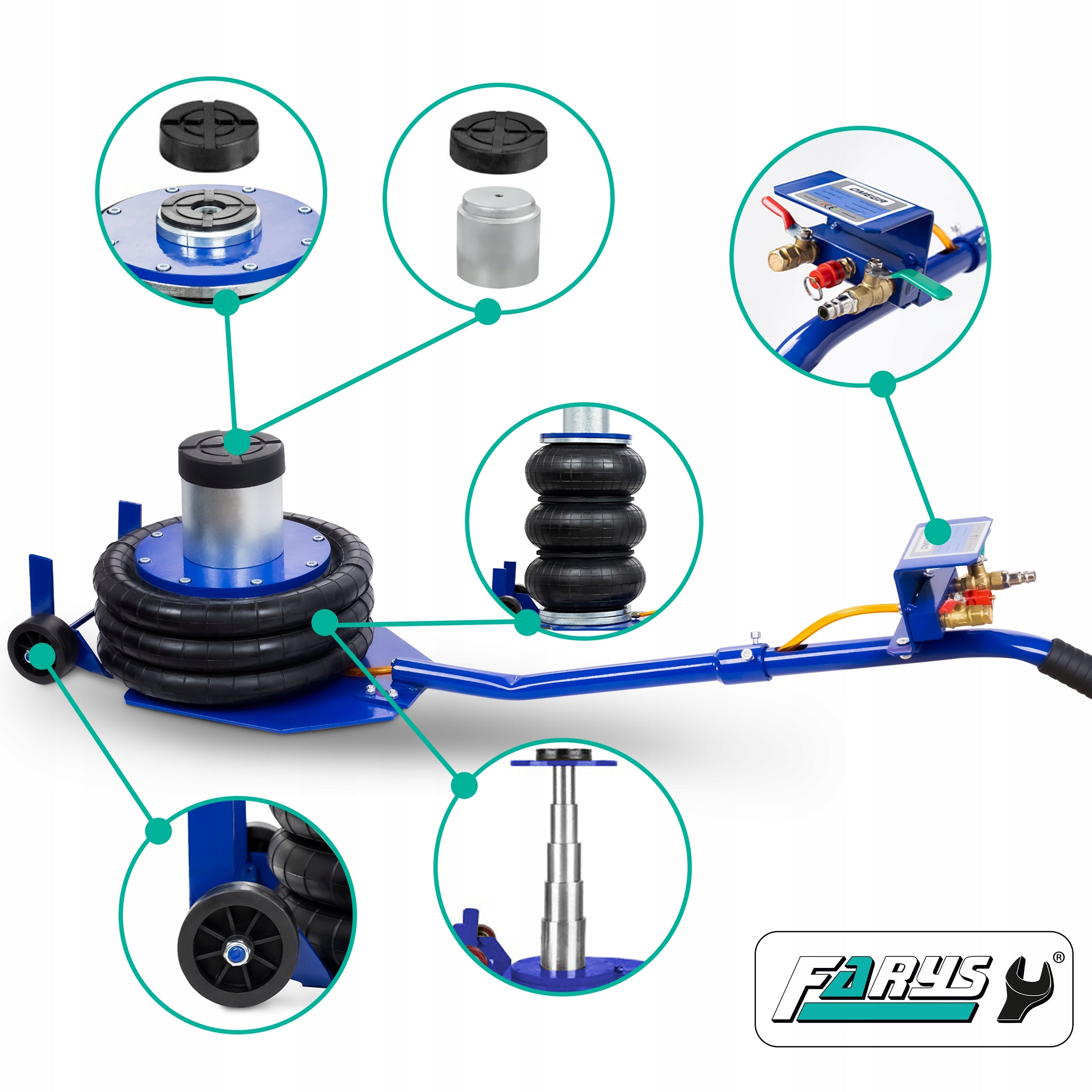 PNEUMATIC LIFT WITH EXTENSION 3500KG SNOWMAN 3.5T FR7087