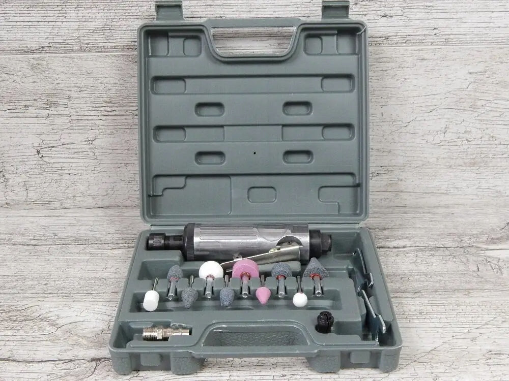 PNEUMATIC SANDER STRAIGHT 1/4 6mm 3mm WITH ACCESSORIES CUTTER AIRKRAFT Manufacturer code TP-201K
