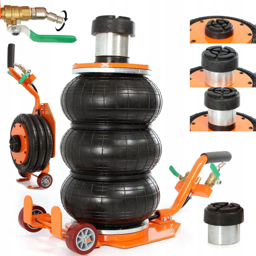 PNEUMATIC SNOWMAN LIFT 3,5T SHORT HANDLE + CAR ATTACHMENT Manufacturer code PODNOŚNIK PNEUMATYCZNY 3,5T Z PRZYSTAWKĄ BJC