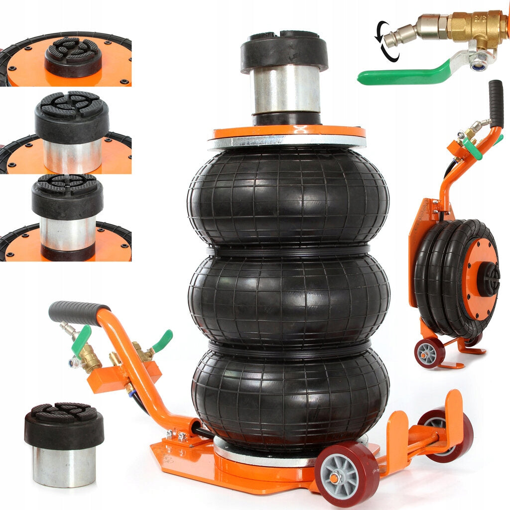 PNEUMATIC SNOWMAN LIFT 3,5T SHORT HANDLE + CAR ATTACHMENT