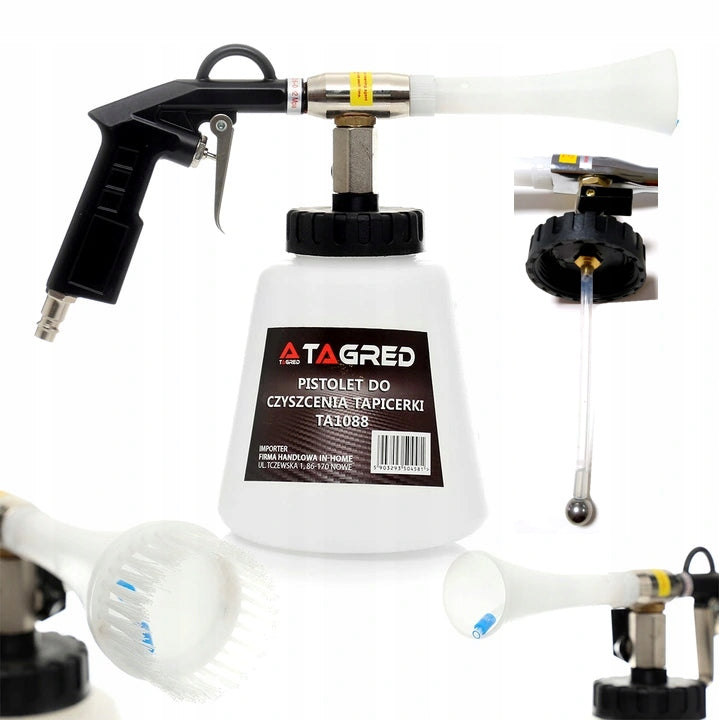 PNEUMATIC WASHING GUN FOR WASHING UPHOLSTERY FOAMER 1L