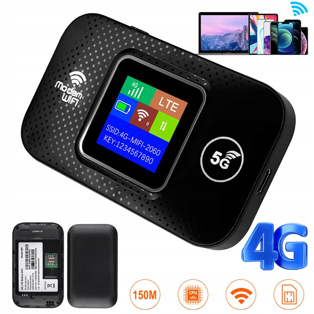 POCKET MODEM 4G LTE WIFI PLUG&PLAY 4H WORK USB-C CHARGING