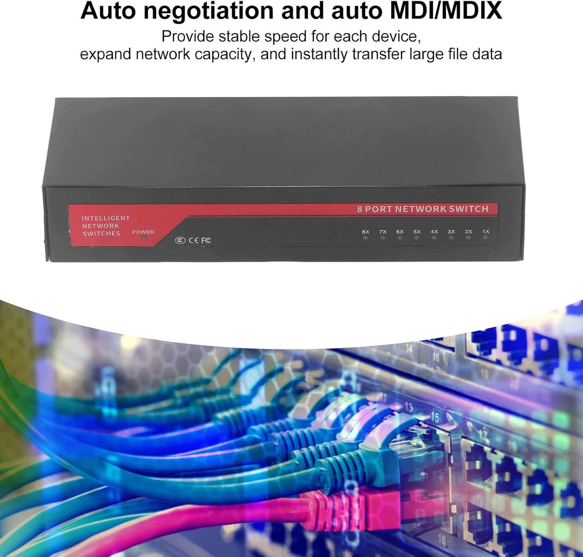 POE SWITCH 8 PORTS GIGABIT ETHERNET METAL PLUG PLAY Number of ports 0