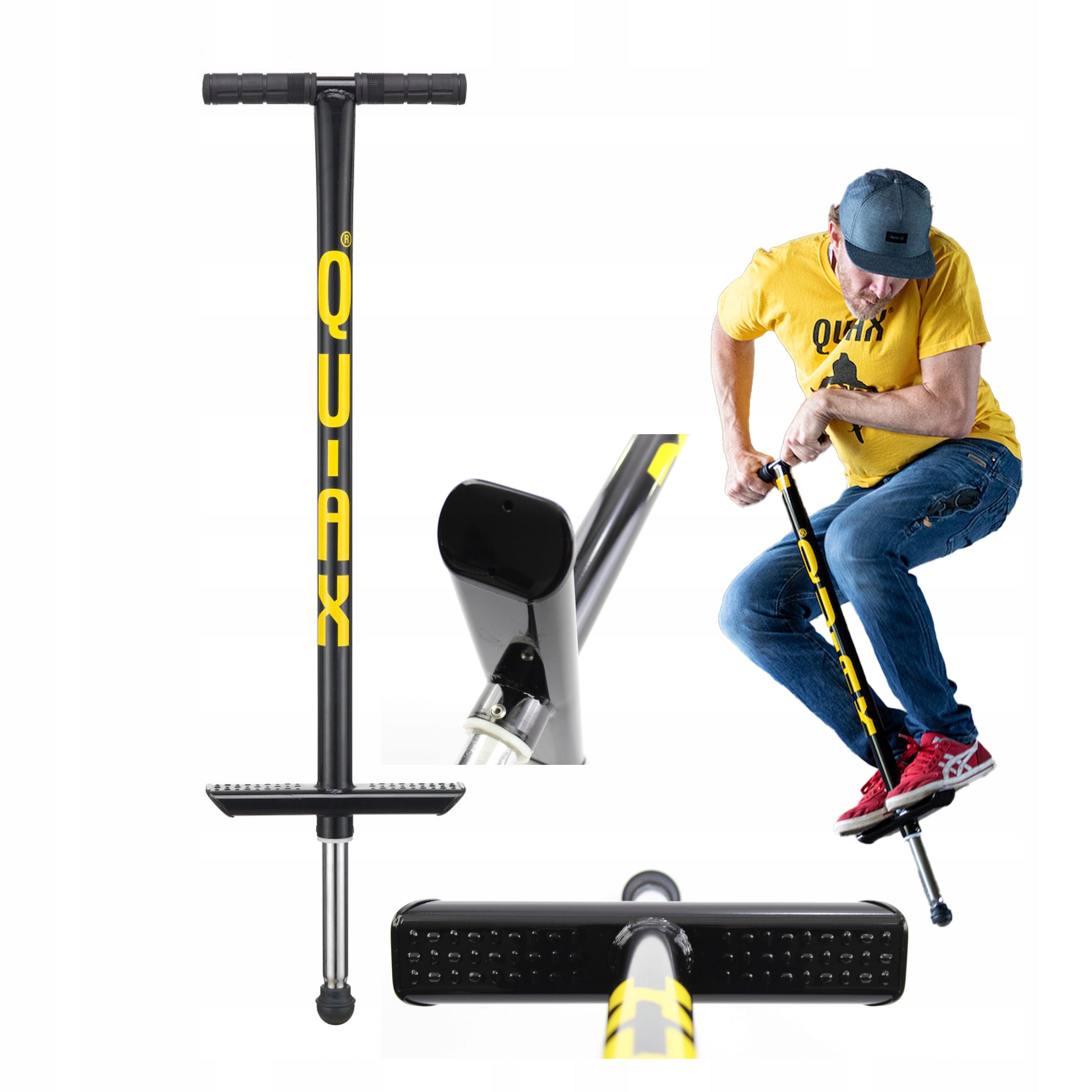 Pullover für Jugendliche und Erwachsene Qu-Ax V200 Pogo Stick bis 80 kg, schwarz 