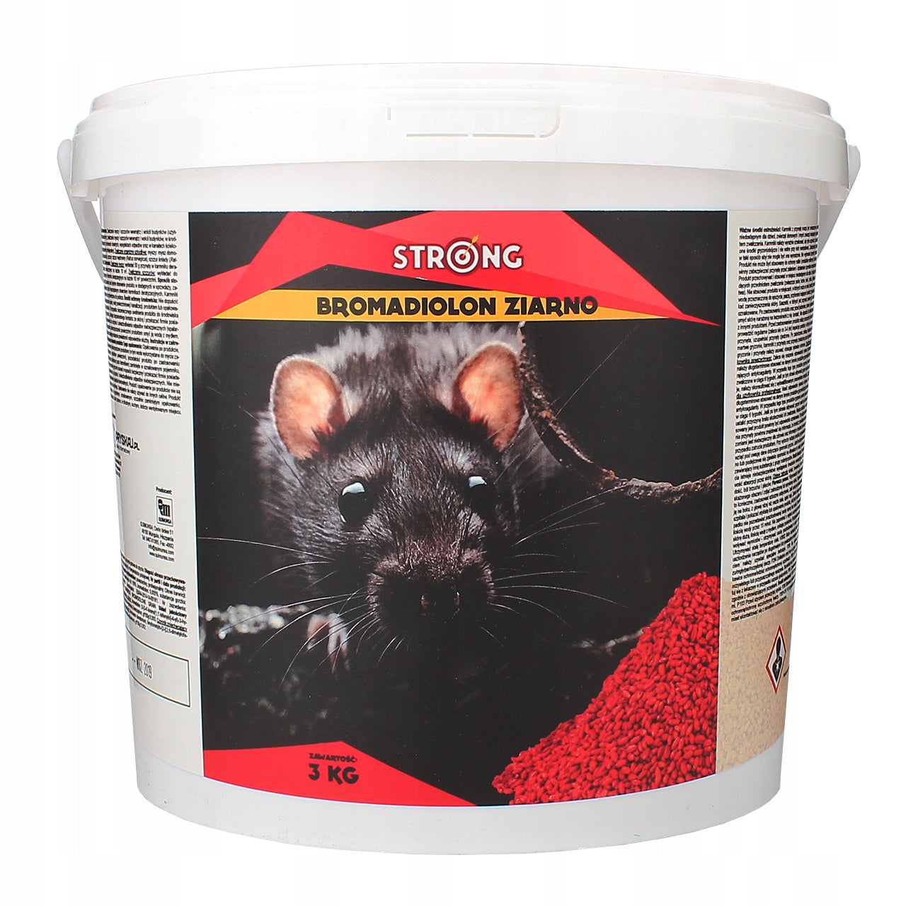POISON FOR MICE AND RATS POISONED GRAIN BROMADIOLONE PAGES 3KG Packaging status original
