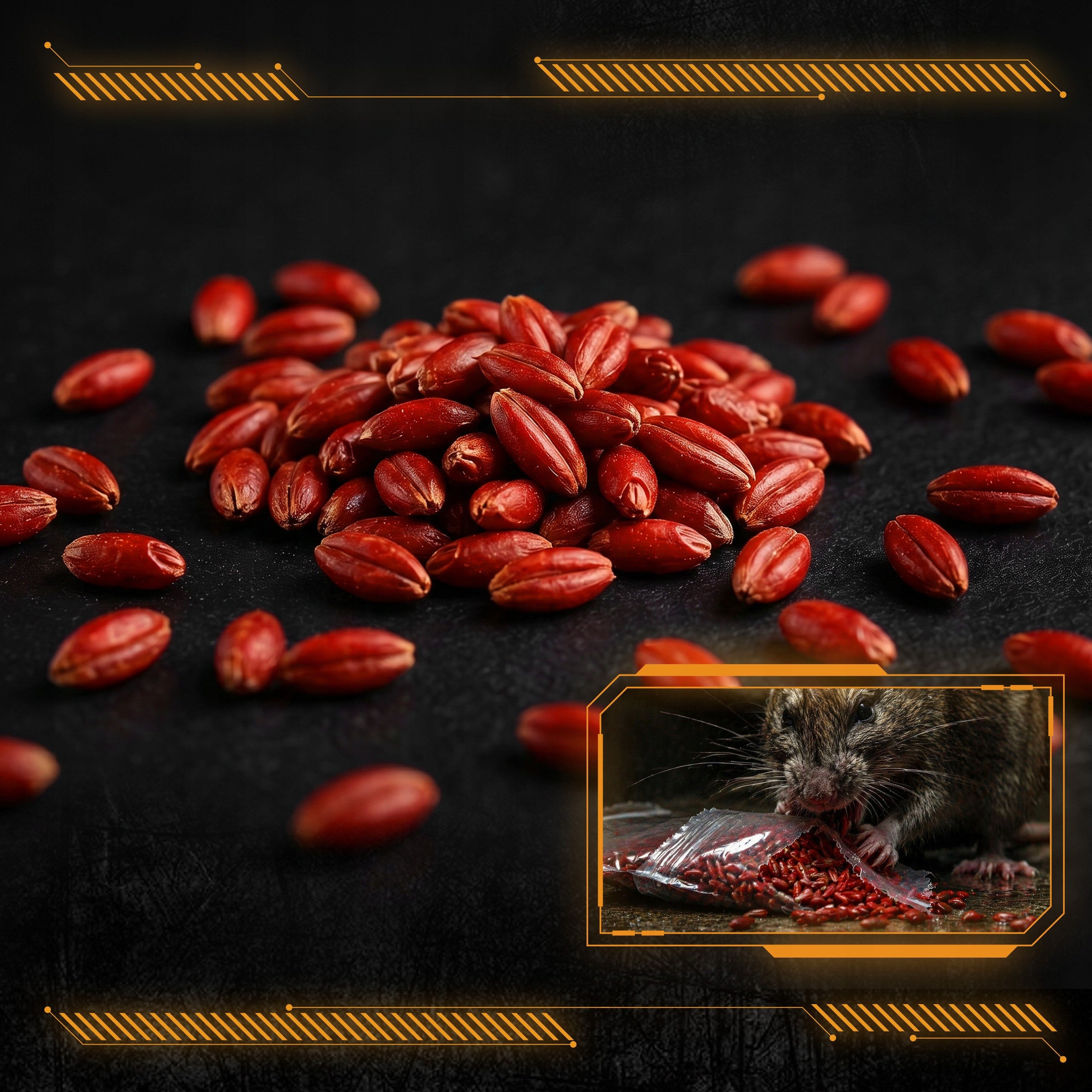POISON FOR RAT MICE RODENTS RATOUT BRODIFACOUM POISONED GRAIN 150G Use Against rodents mice rats