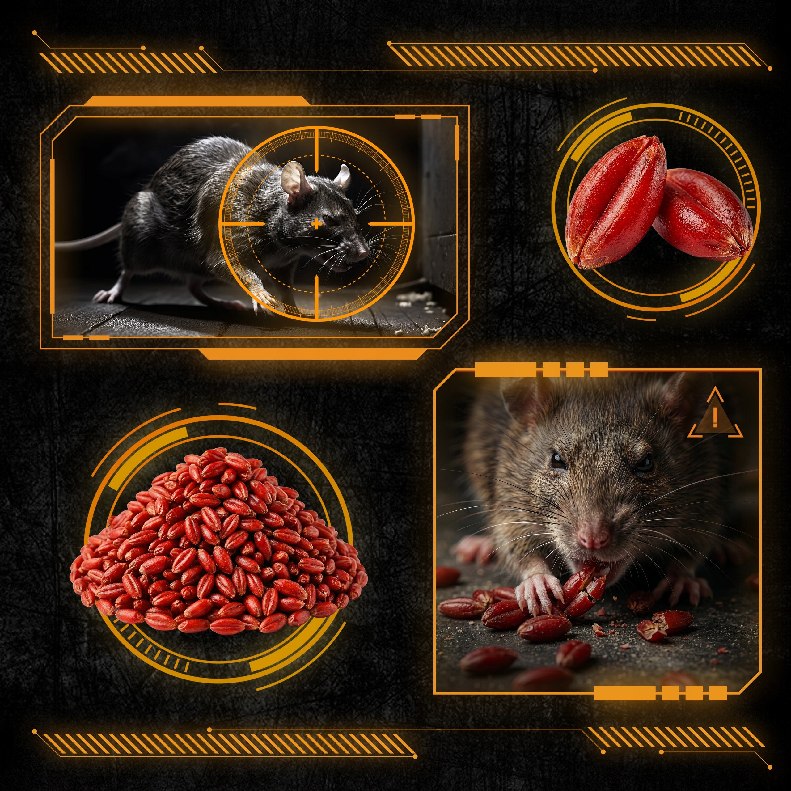POISON FOR RAT MICE RODENTS RATOUT BRODIFACOUM POISONED GRAIN 3KG Kind poison