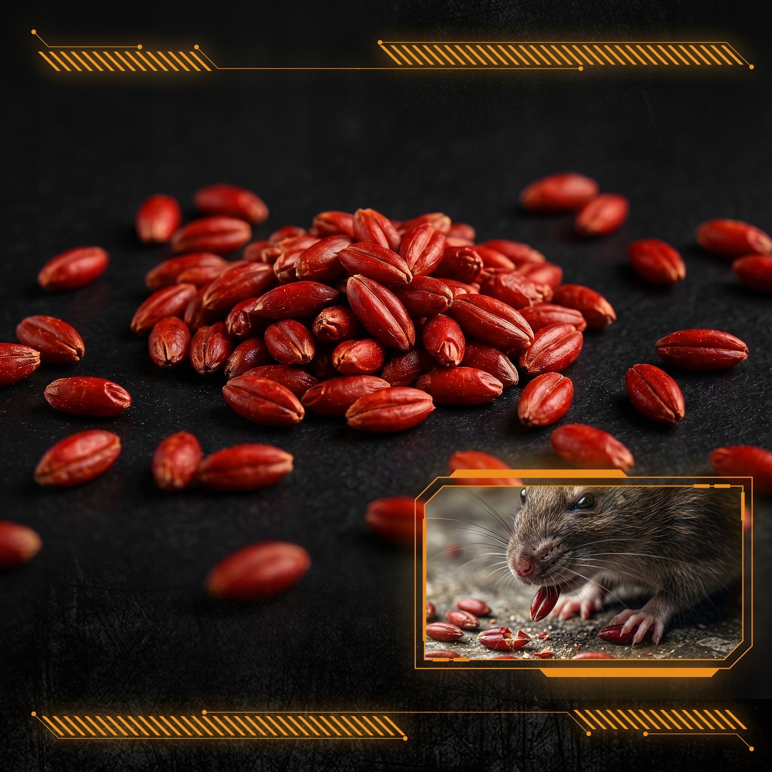 POISON FOR RAT MICE RODENTS RATOUT BRODIFACOUM POISONED GRAIN 3KG Use Against rodents mice rats