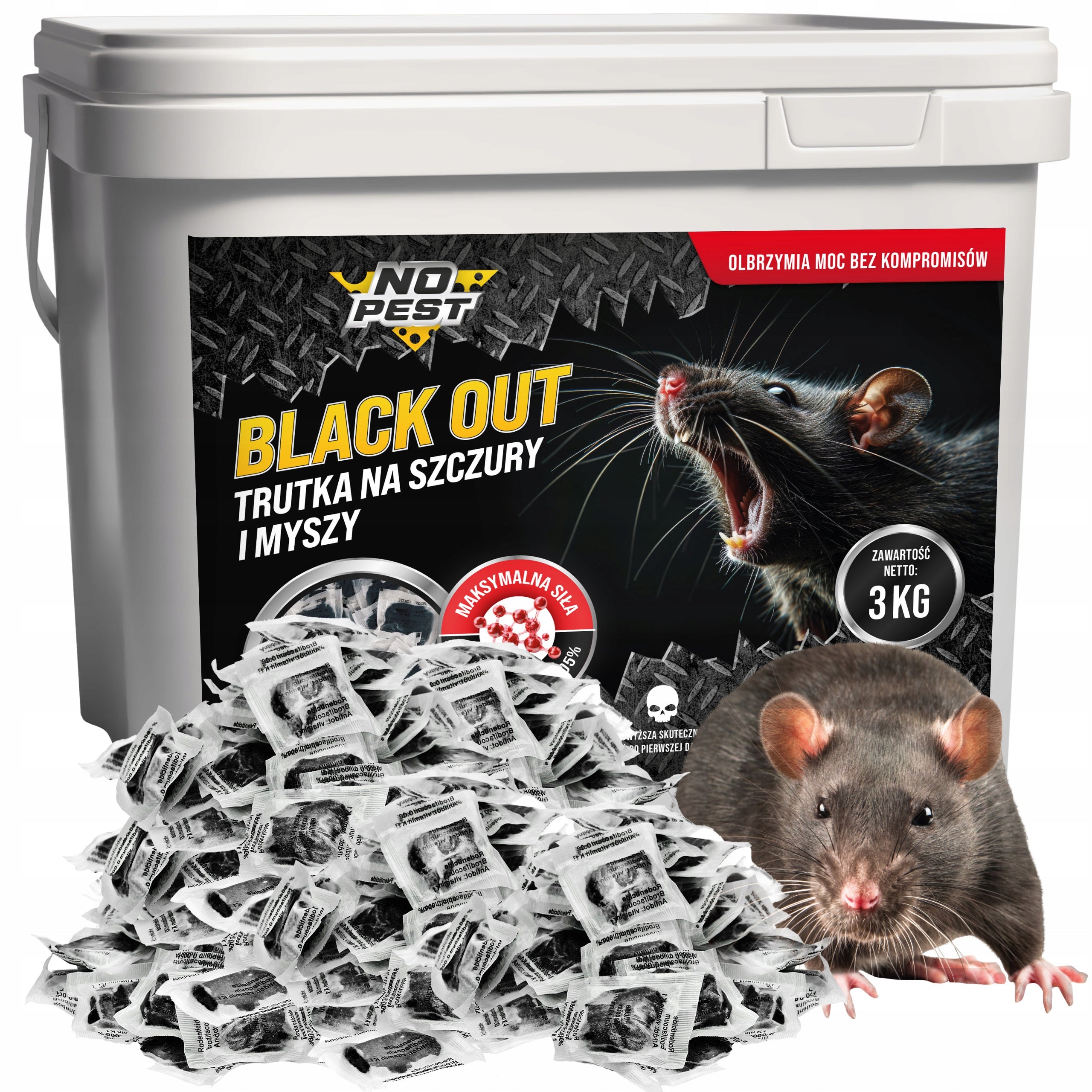 POISON FOR RAT MICE RODENTS STRONG BLACK PASTE NO PEST 3KG