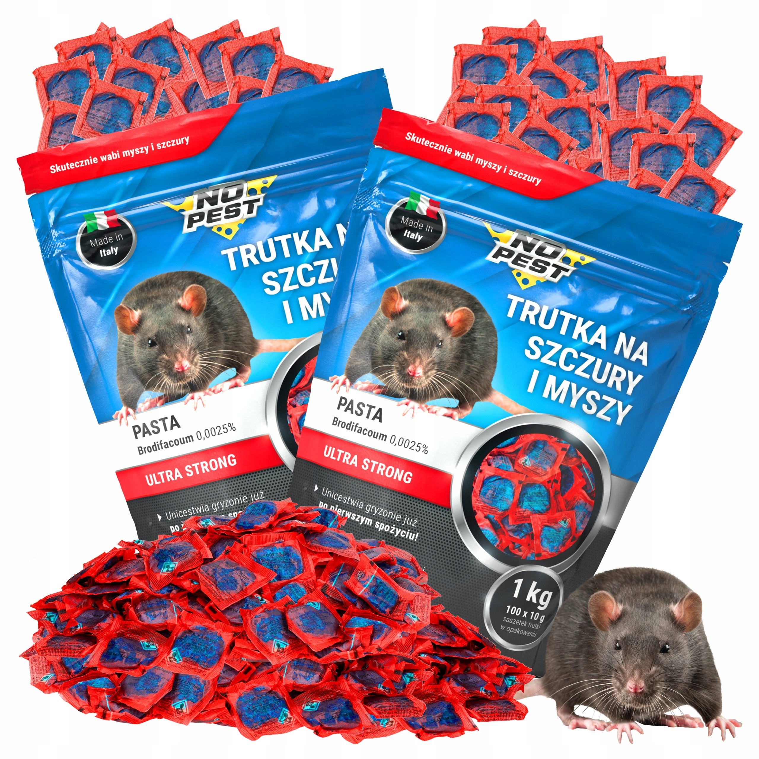 POISON FOR RATS MICE RODENTS PASTE STRONG AGENT NO PEST 2X 1KG