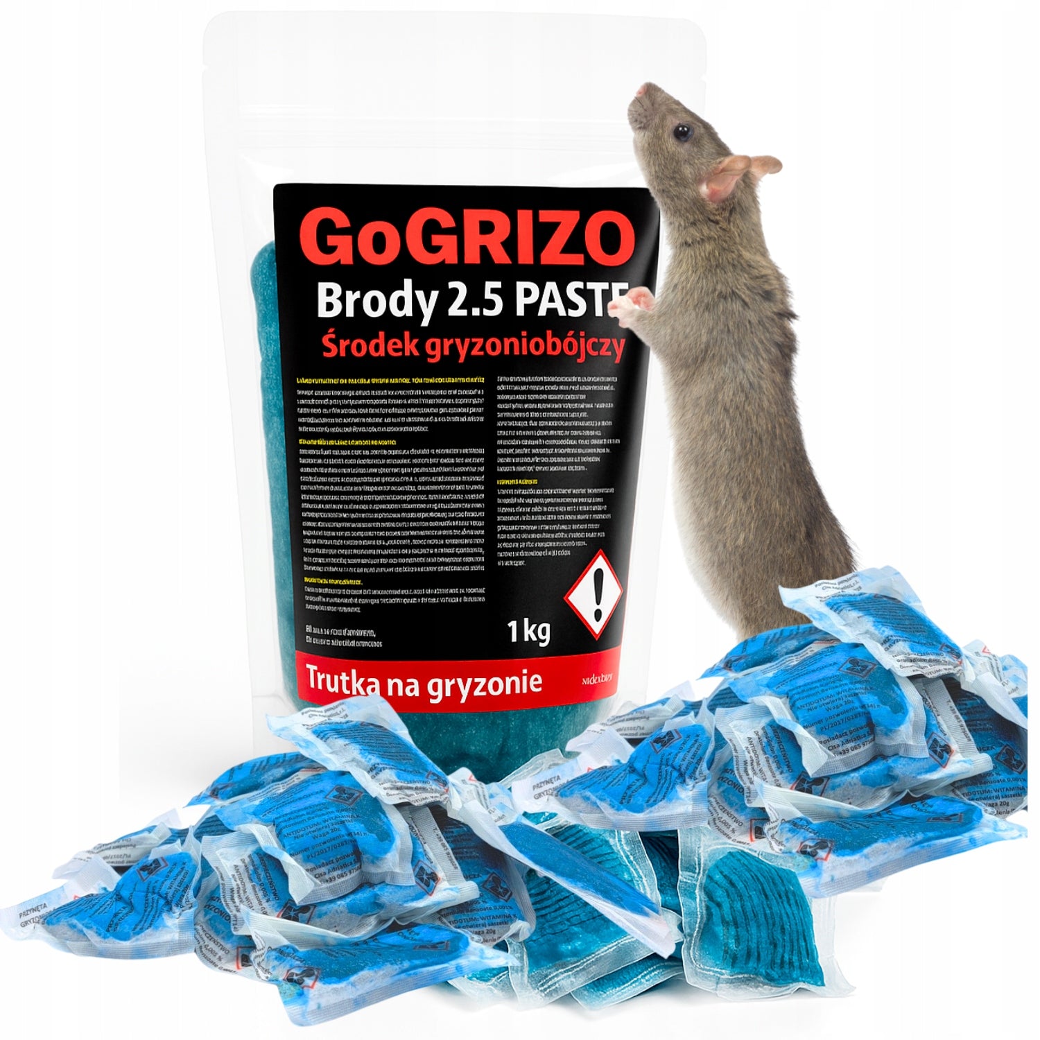 POISON REMEDY FOR RAT MICE RODENTS PASTE SACHETS 1KG STRONG
