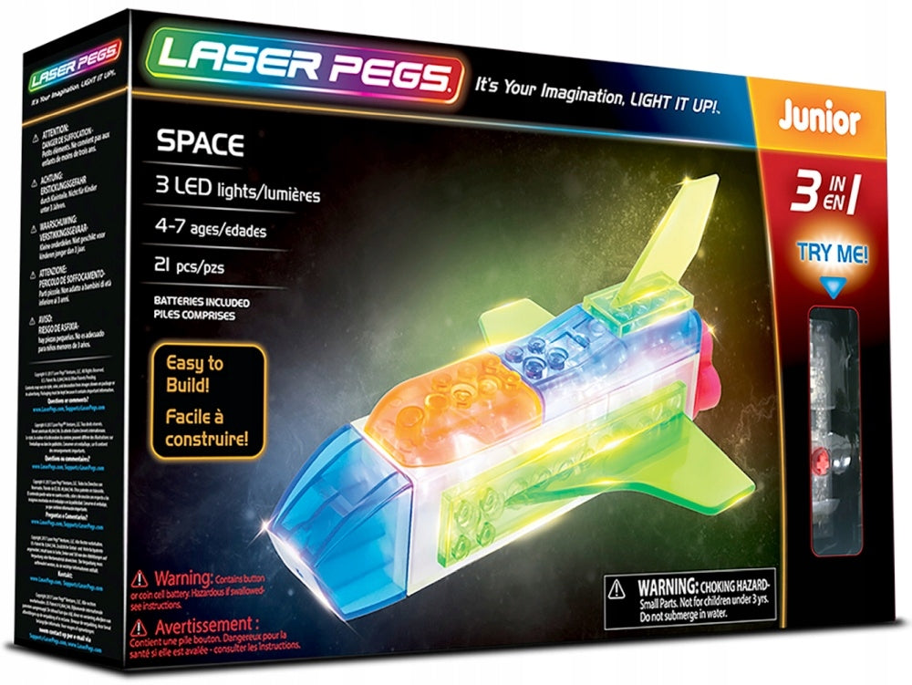 Constructor Laser Pegs 3in1 Space, 21 d. 
