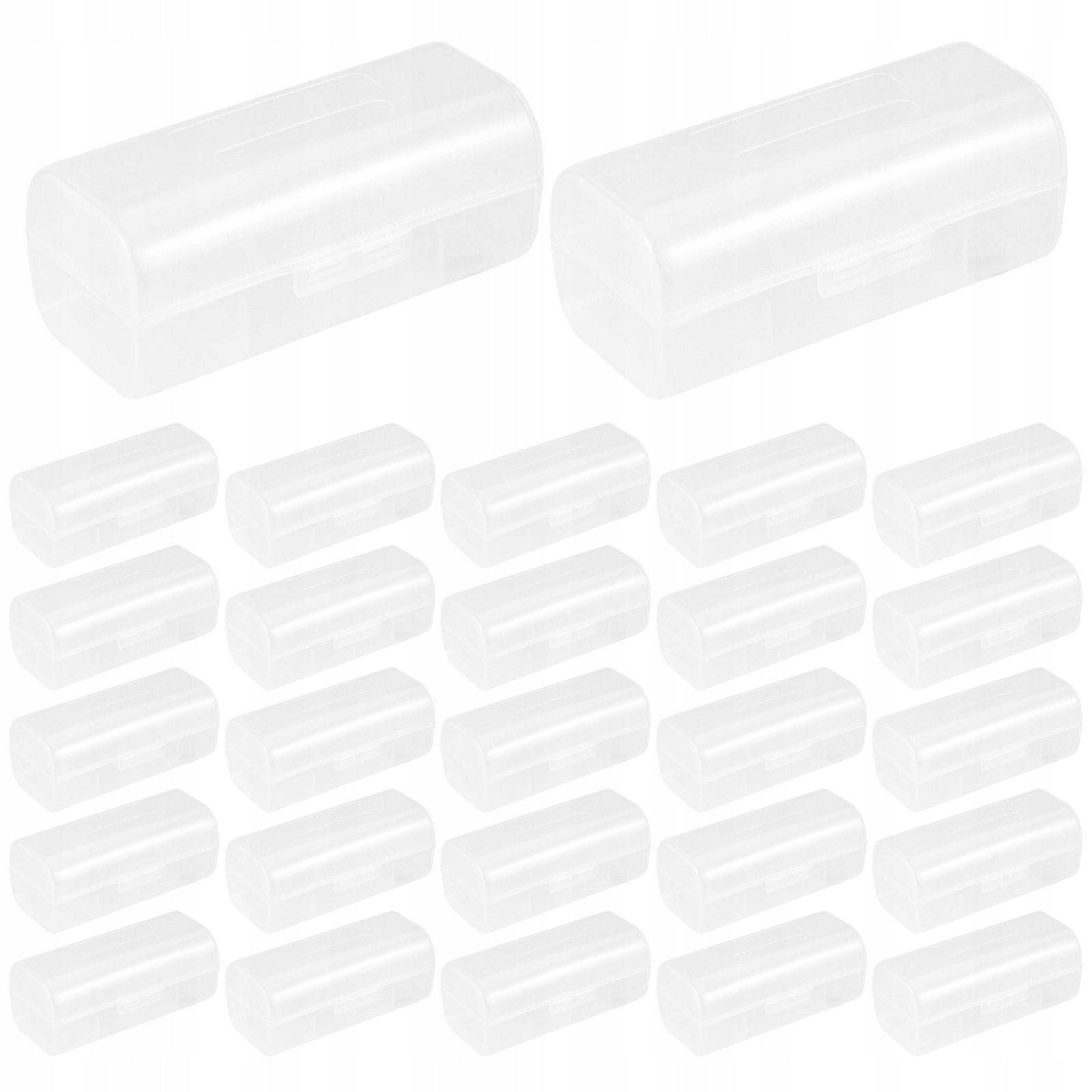 POJEMNIK NA BATERIE 26650 PLASTIKOWY PRZEZROCZYSTY 30 SZTUK Manufacturer no brand