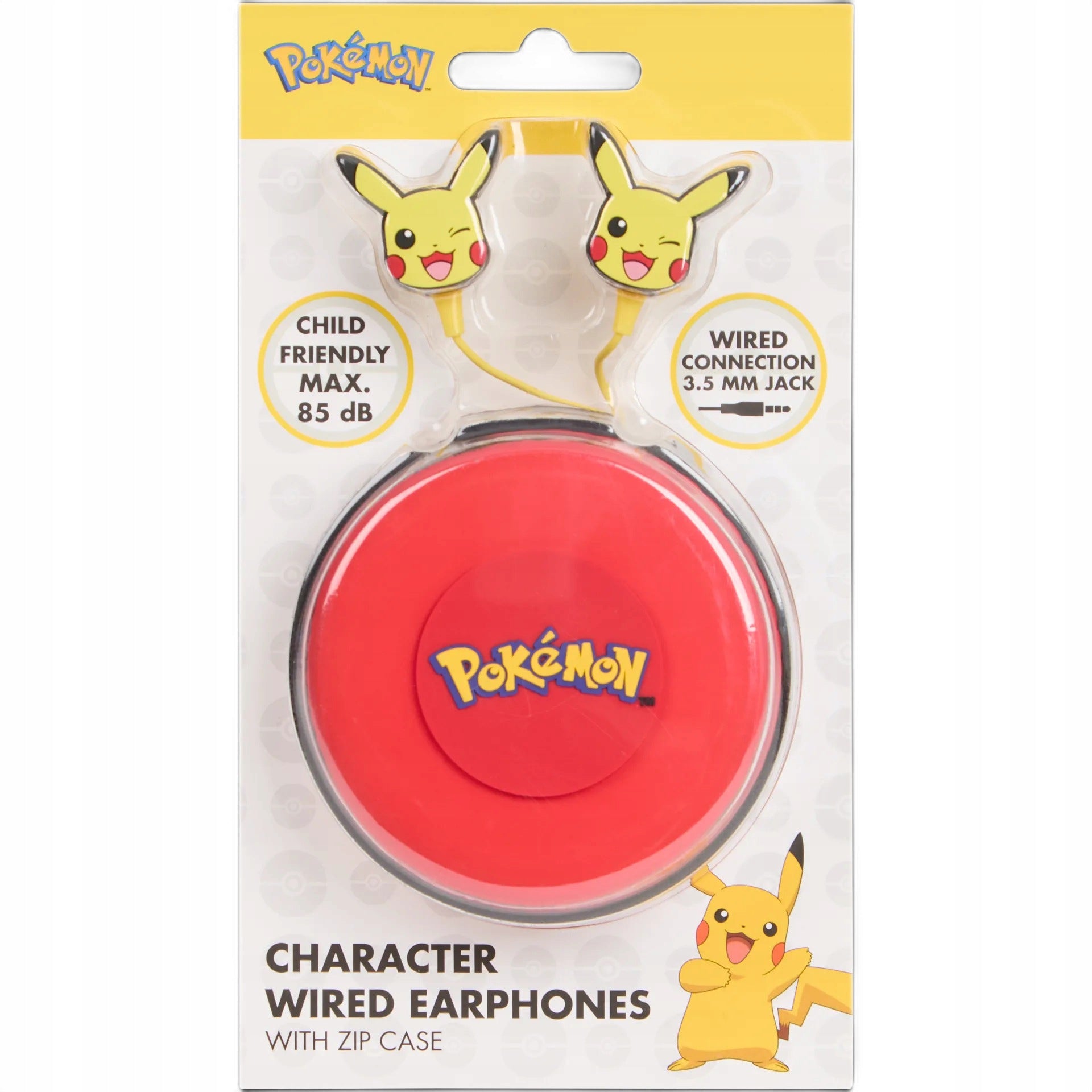 POKEMON PIKACHU. IN-EAR HEADPHONES + CASE
