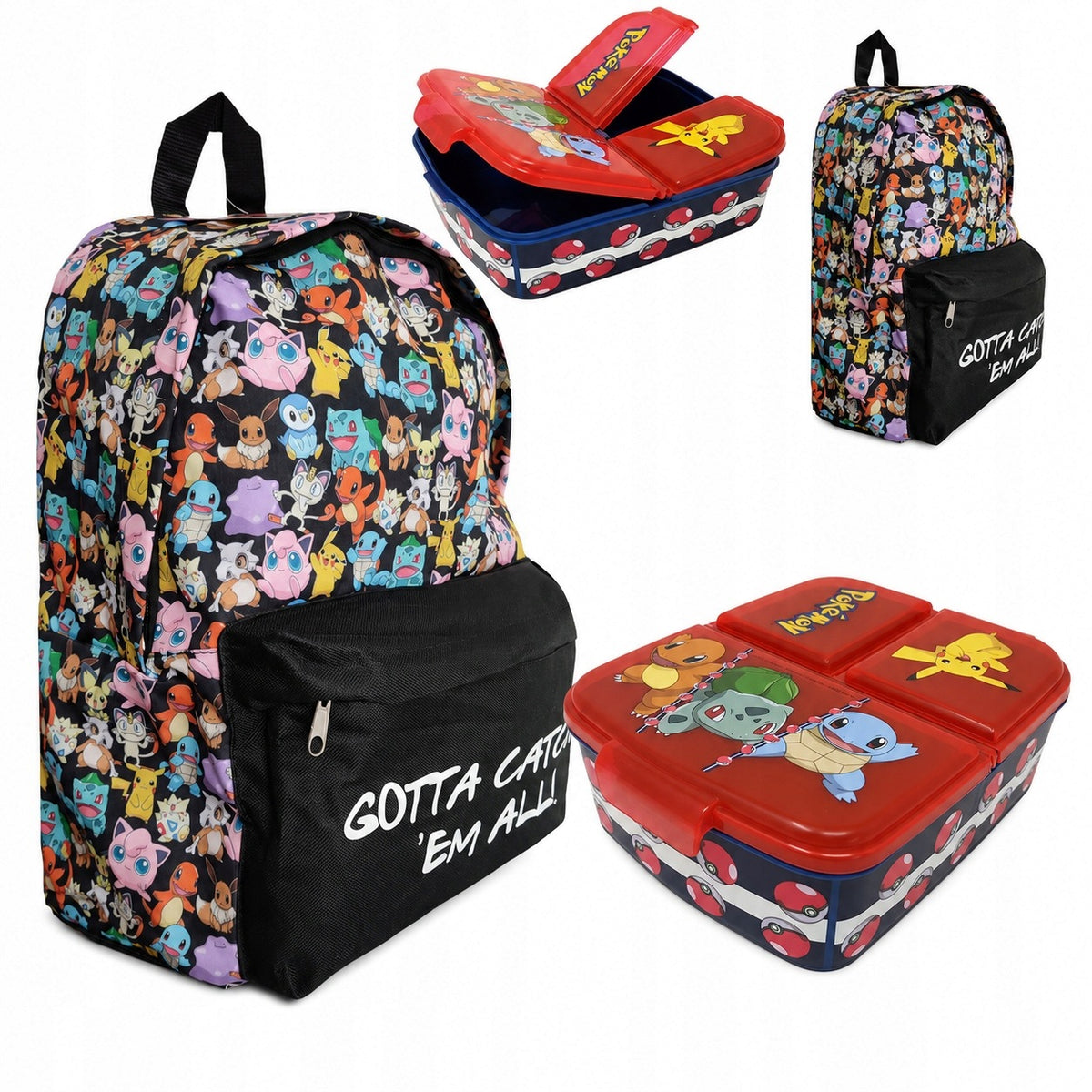 POKEMON SCHOOL LUNCH BAG BACKPACK PIKACHU LUNCHBOX BAG BOX