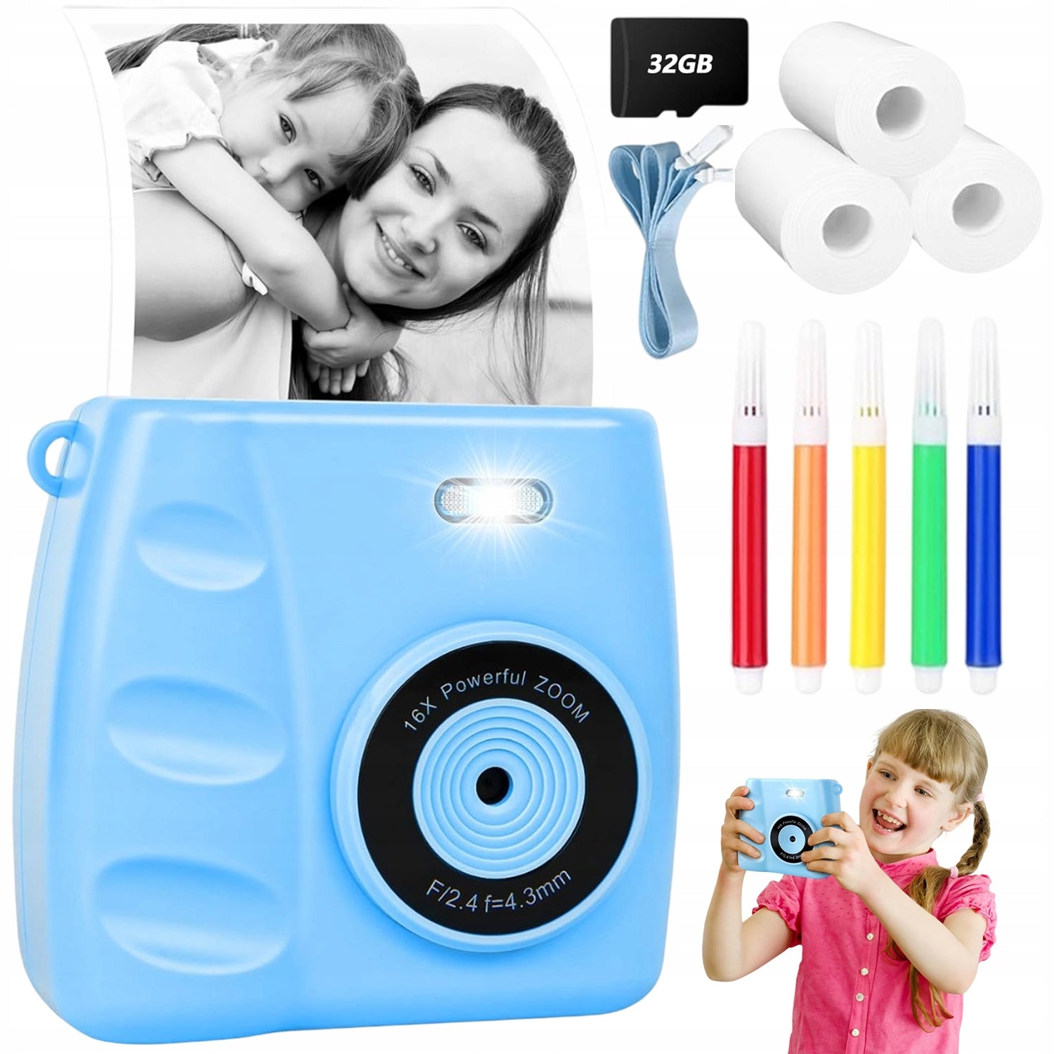 POLAROID INSTANT CAMERA - 2.4" IPS, 1080P, CREATIVE SET