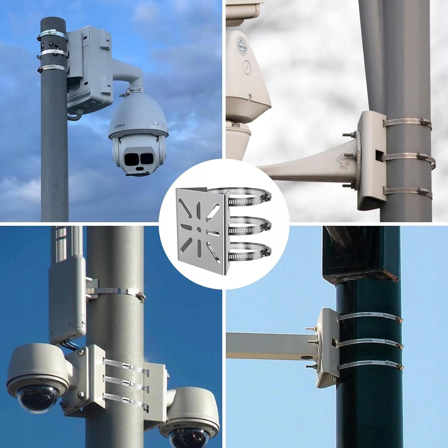 POLE HOLDER FOR SURVEILLANCE CAMERAS FOR MOUNTING A UNIVERSAL CAMERA Brand no brand