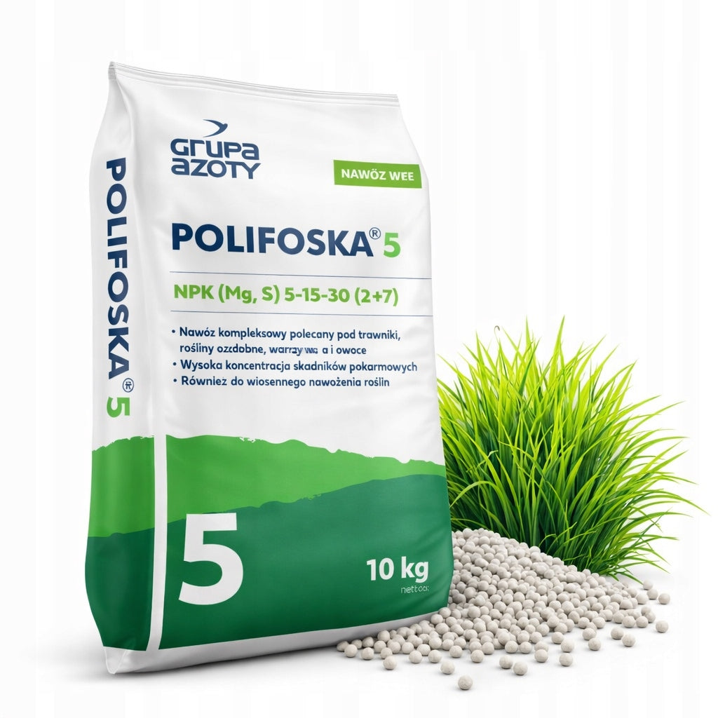 POLIFOSKA FERTILIZER 5 NPK 10kg ORIGINAL FOR LAWN GRASS VEGETABLES TUJI GARDEN