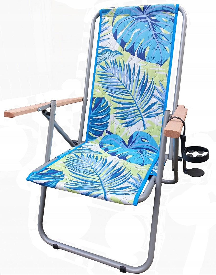POLISH BEACH / GARDEN SUNBEDS UP TO 150 kg - STEEL + CUP HOLDER Kind sunbed