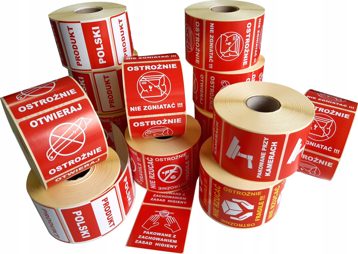 POLISH PRODUCT package label sticker 1000 pcs Material paper