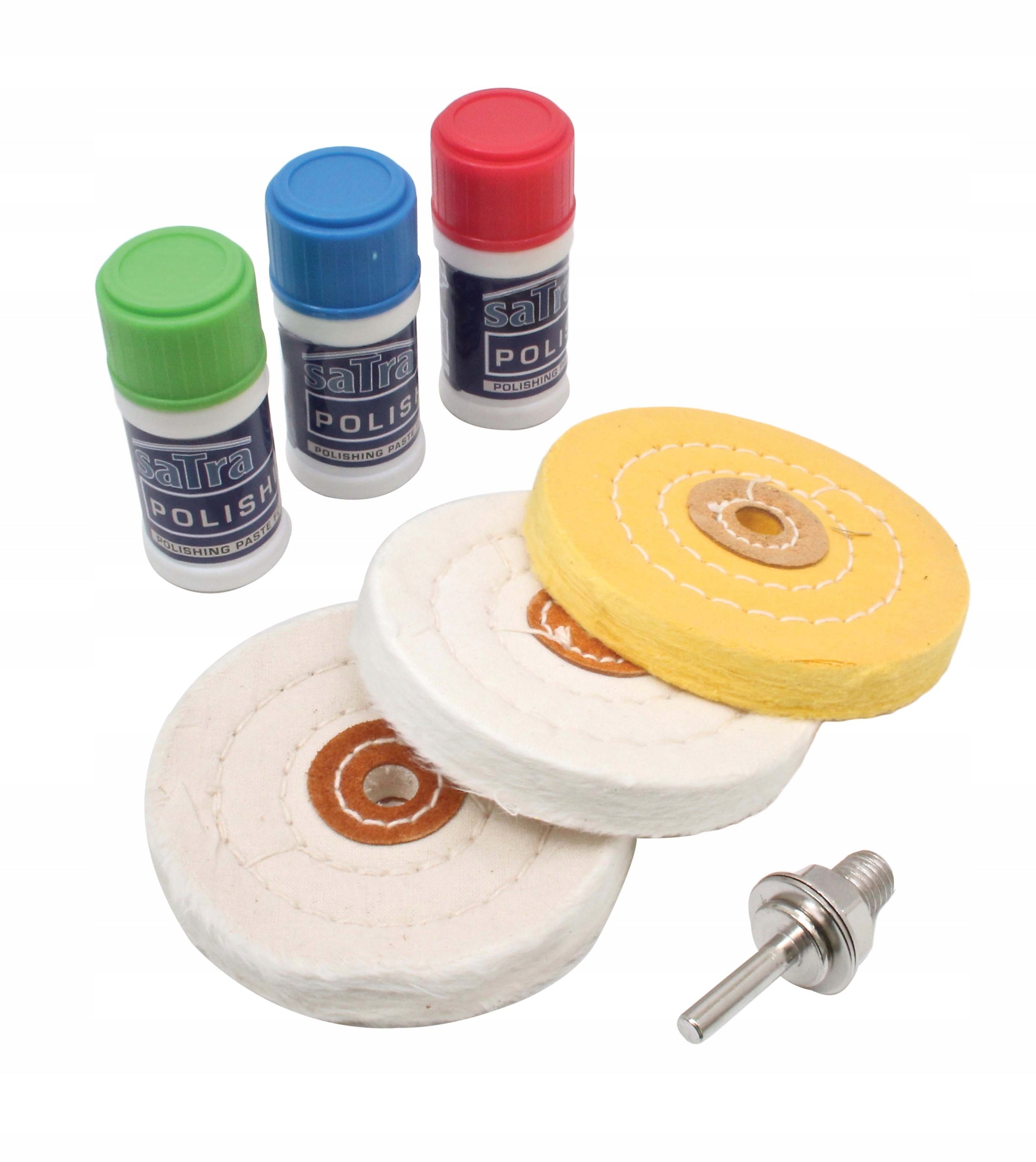 POLISHING KIT (ALUMINIUM, COPPER, BRASS) - 7 ELEMENTS SATRA S-P7SM
