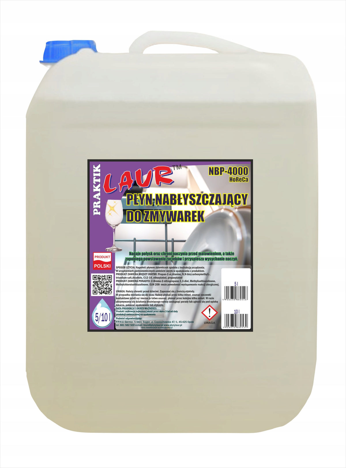 POLISHING LIQUID NBP-4000 FOR INDUSTRIAL DISHWASHERS (OP.10L) (HoReCa) Manufacturer code POLSKA