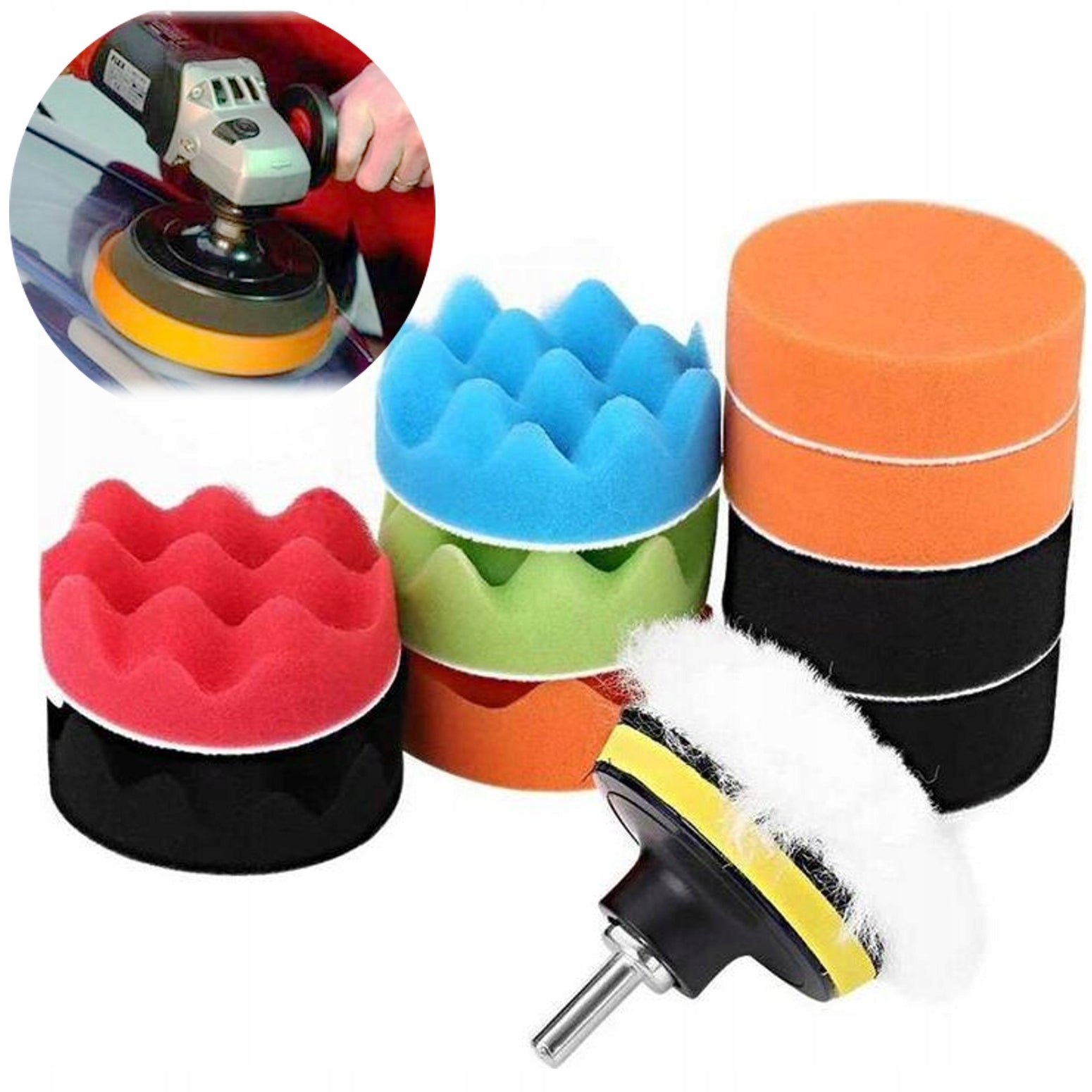 POLISHING PADS POLISHING KIT PAINT REFLECTOR PAD WITH ADAPTER