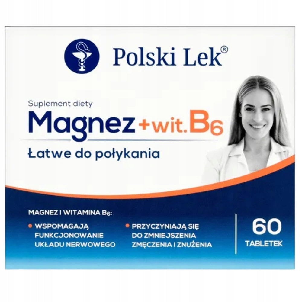 POLSKI LEK Magnesium + vitamin B6 vitamin B6 60 tablets Packaging status original