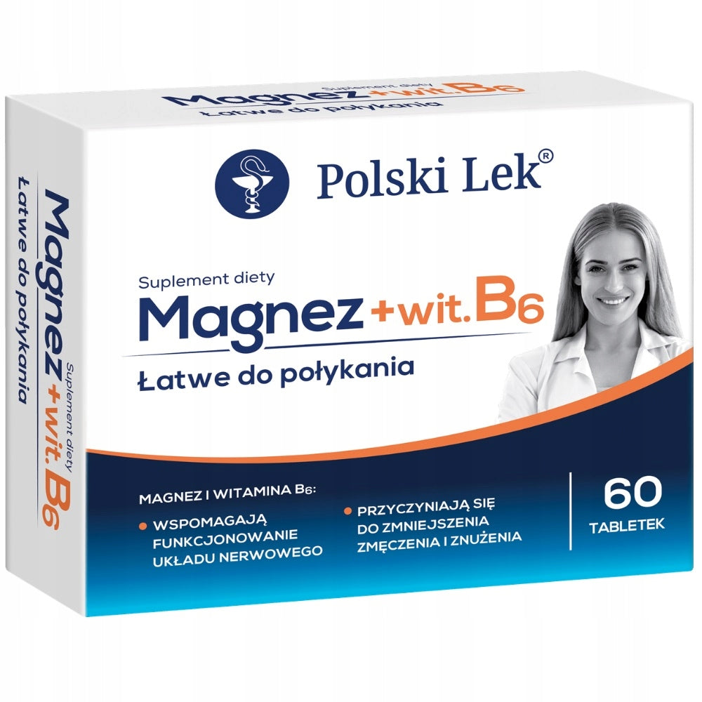 POLSKI LEK Magnesium + vitamin B6 vitamin B6 60 tablets