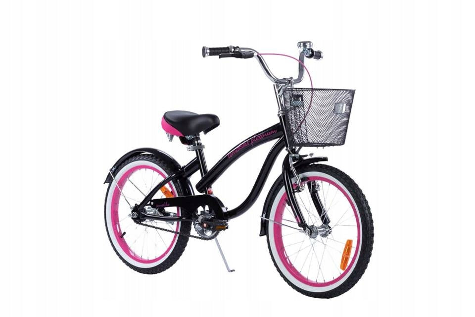 Dviratis TOMABIKE 18" juodas su rožine