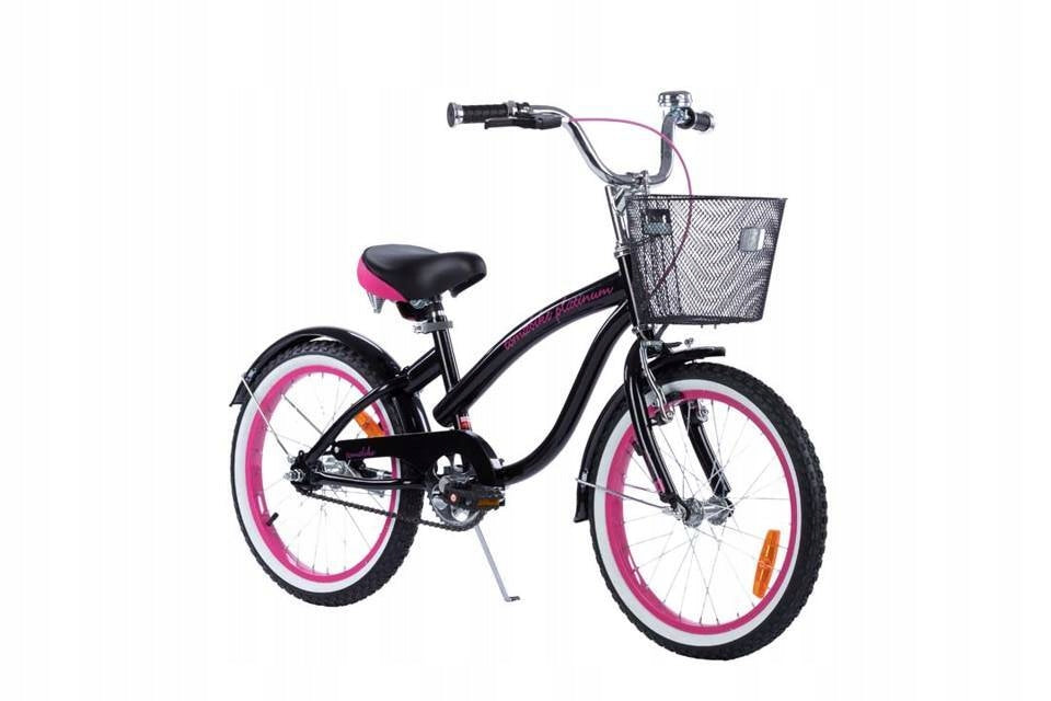 Dviratis TOMABIKE 18" juodas su rožine