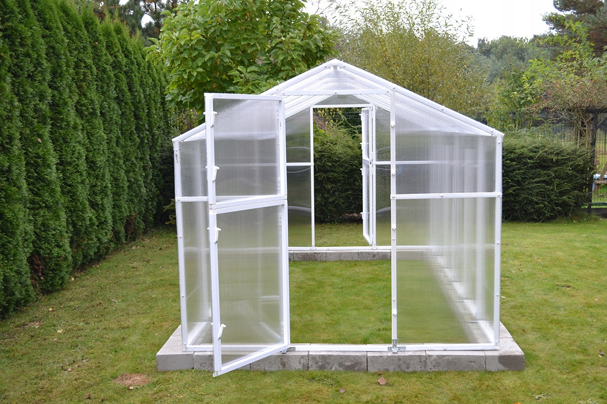 POLYCARBONATE GARDEN GREENHOUSE 5,6M2 POLYCARBONATE TUNNEL 210X270 PTF LARGE Product height 190.9 cm