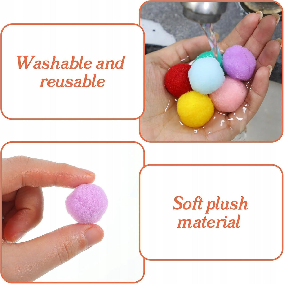 POMPOM BALLS FOR CATS 100 PCS 2,5 CM FELT MULTICOLOR SOFT Manufacturer code PIŁECZKI POMPONOWE DLA KOTÓW 100 SZT 2,5 CM F