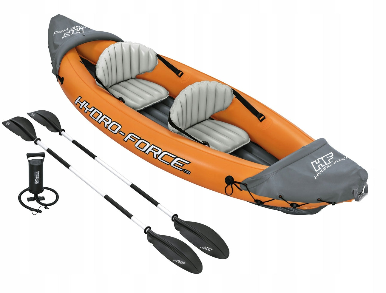 PONTOO KAYAK AIR MATTRESS INFLATED TWO-PERSON BESTWAY OAR PUMP EAN (GTIN) 5906063505313