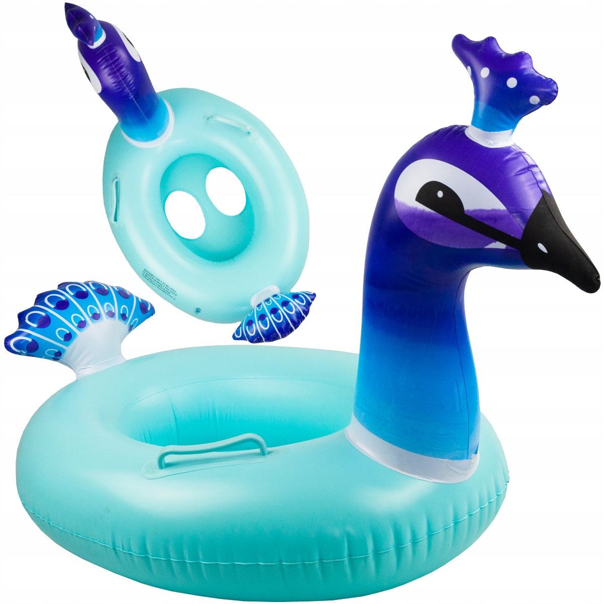 PONTOON SWIMMING WHEEL WITH SEAT INFLATABLE PEACOCK BEACH WHEEL FOR KIDS