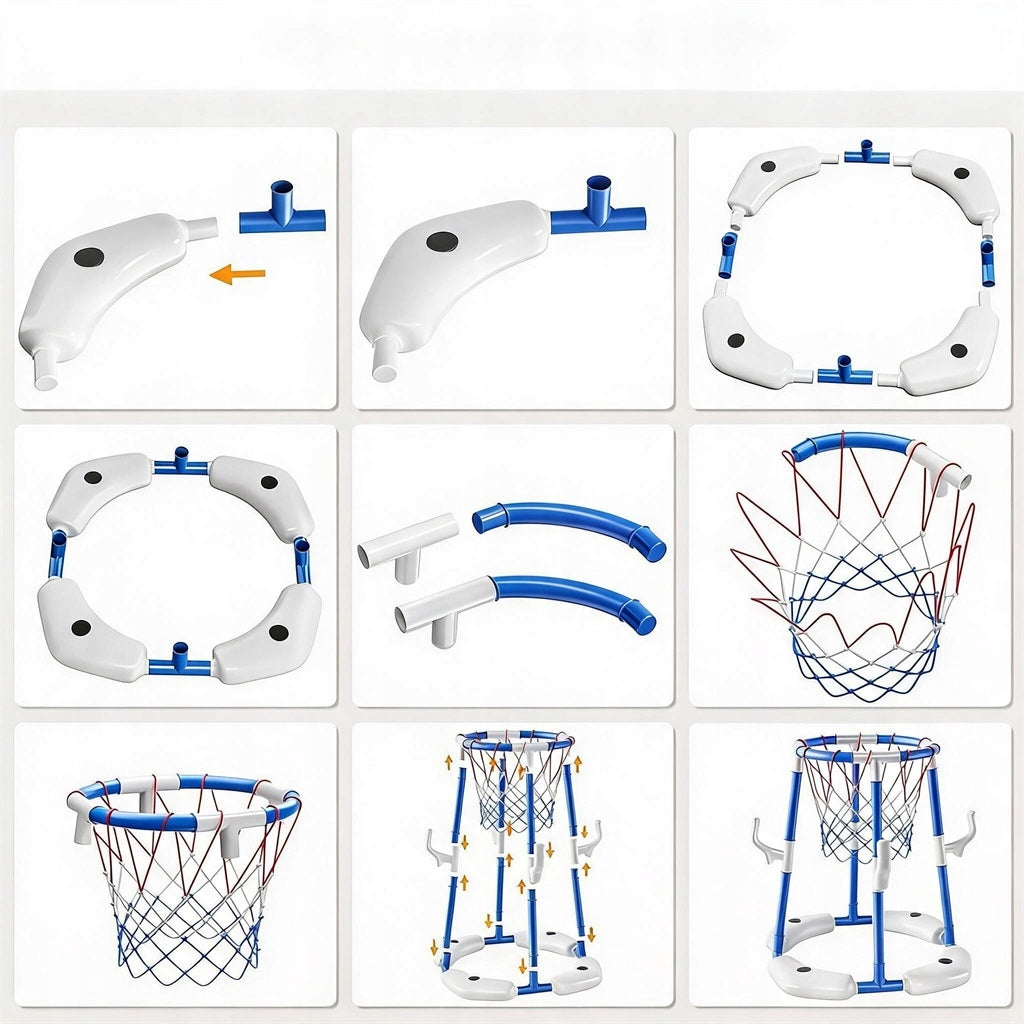 POOL BASKETBALL FLOATING BASKETBALL INFLATABLE FLOATING PERFECT GIFT Kid's age 3＋ years